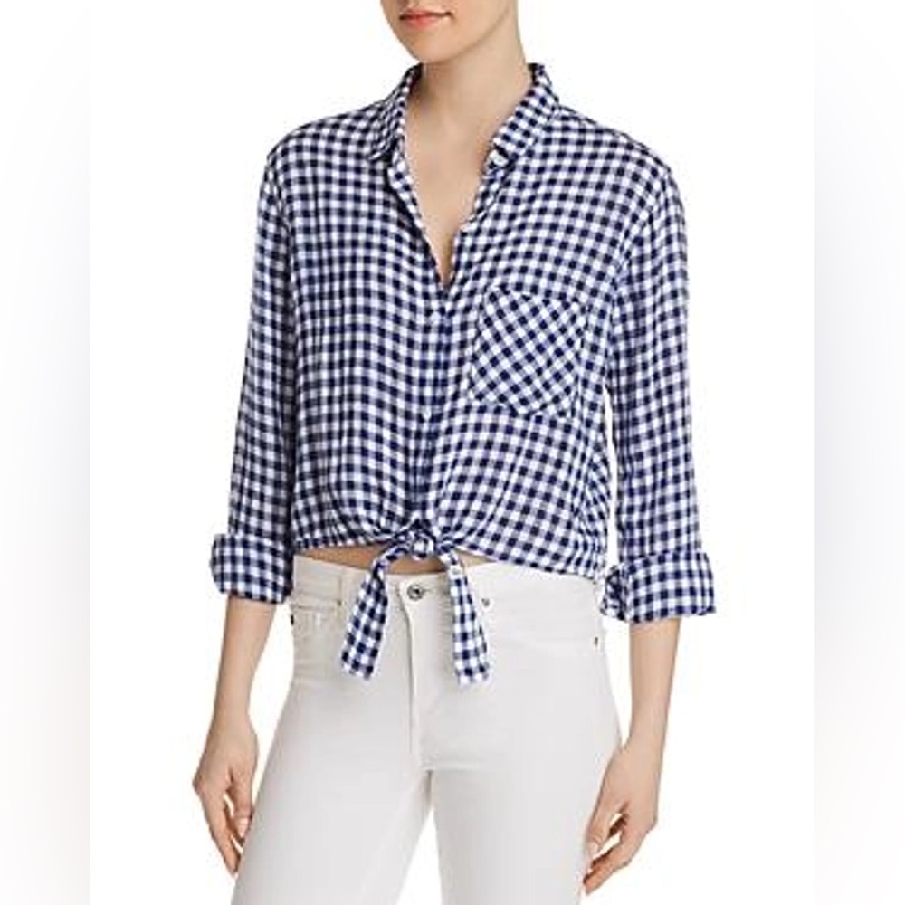Rails Val Gingham Tie Front Shirt